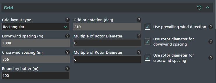 User Grid section