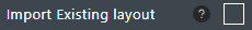 User import existing layout