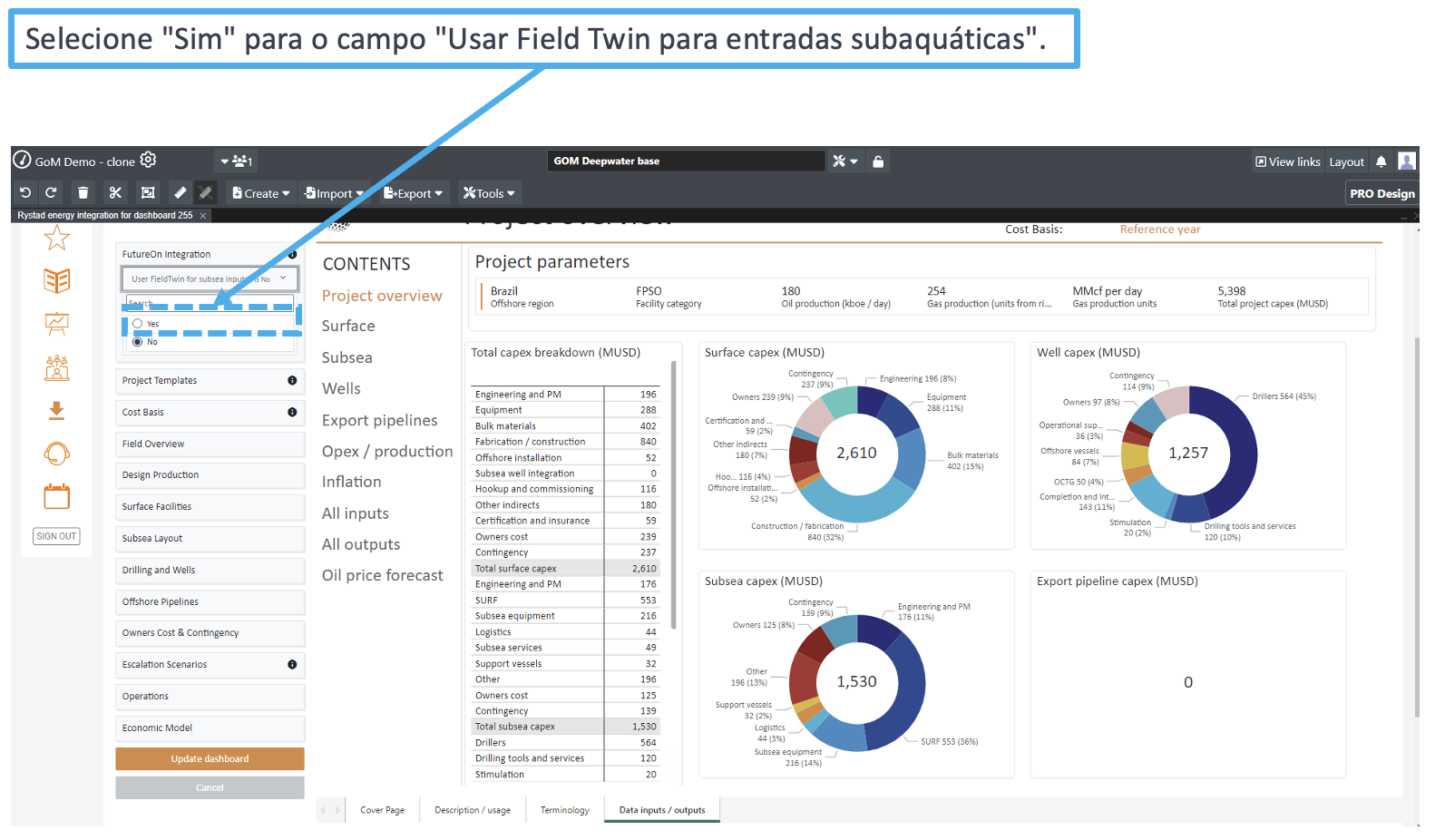 Rystad configure