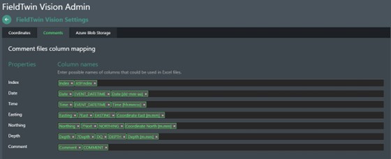 Comment Files Settings