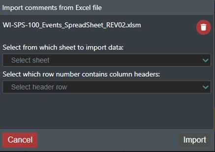 Upload Excel